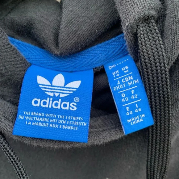 ADIDAS CROP TOP HOODIE WITH STRINGS MEDIUM - Picture 5 of 5